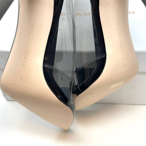 Good American Cinder-F*CKING-RELLA Pump In Light Smoke Size 8 New - Picture 14 of 17